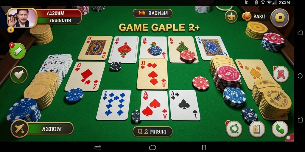 Gameplay A200M yang seru saat bermain Gaple dengan teman.