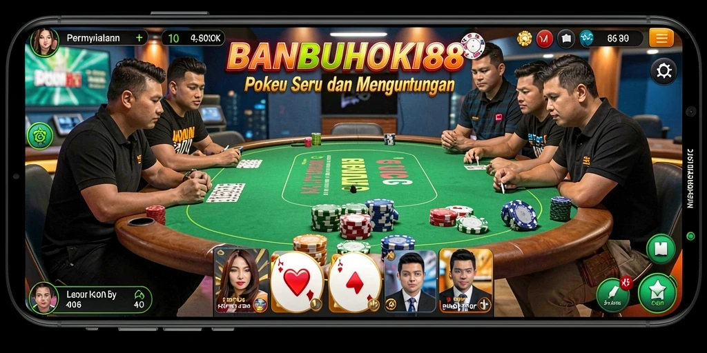 Tampilan gameplay seru dari BANBUHOKI88 dalam aksi Poker.