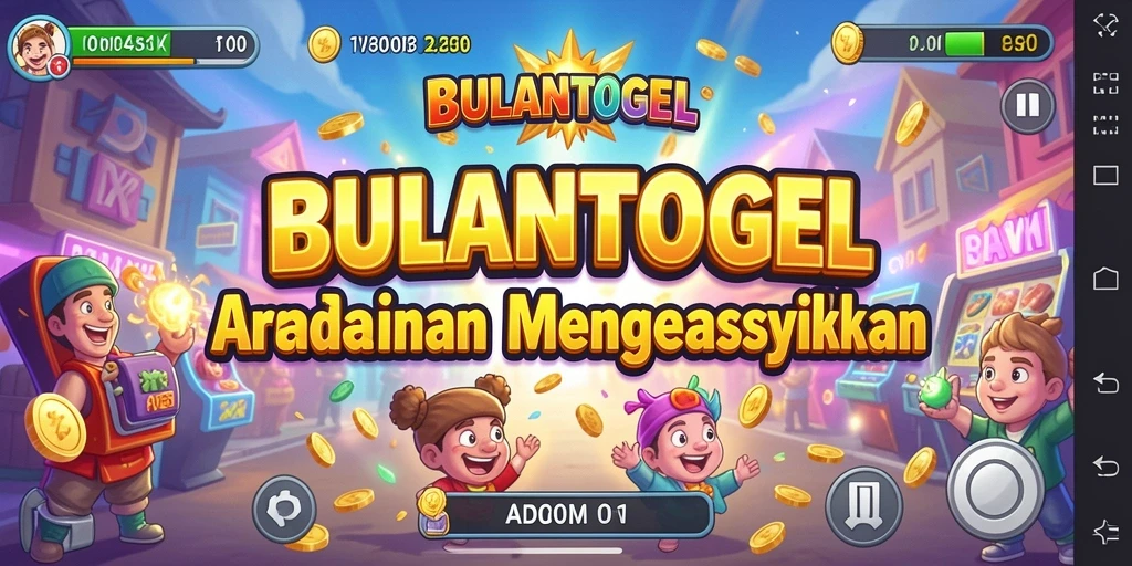 Screenshot BULANTOGEL menampilkan aksi seru di level gameplay Arcade.