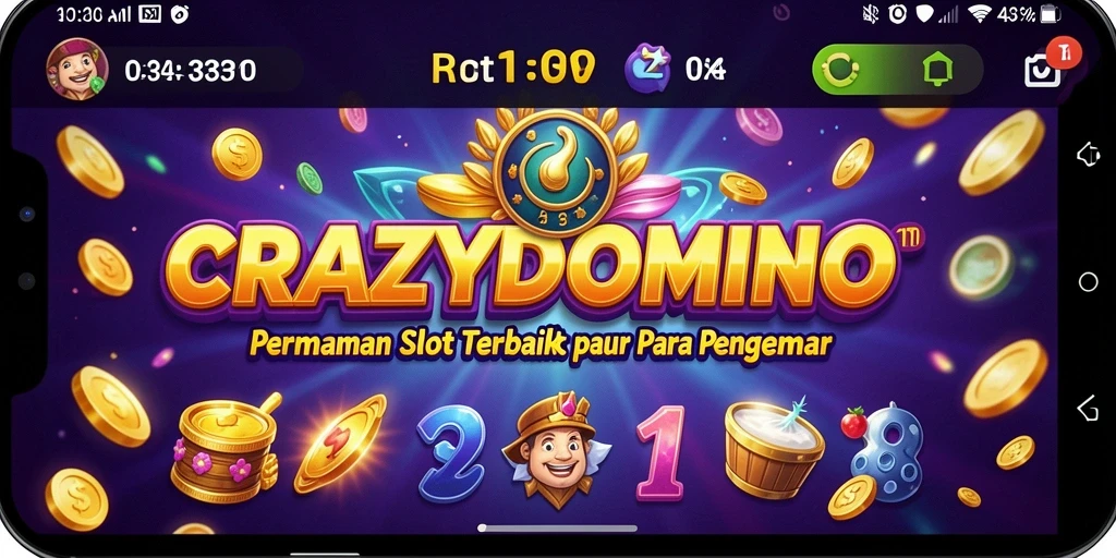 Tampilan menyenangkan dari gameplay Slot di CRAZYDOMINO.