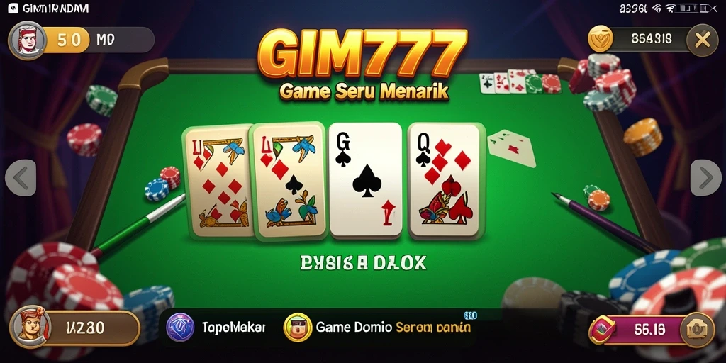 Screenshot dari gameplay GIM777 yang penuh keseruan di Domino.