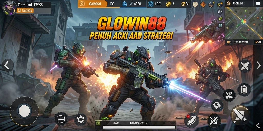 Tampilan gameplay mendebarkan di GLOWIN88.