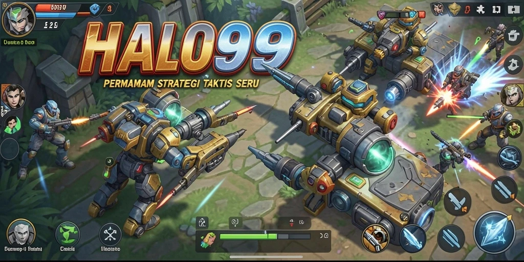 Screenshot gameplay HALO99 menunjukkan aksi pertempuran yang mendebarkan.