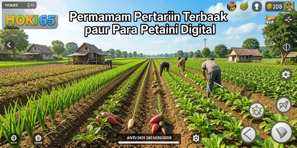 Tampilan gameplay HOKI65 yang menarik saat bertani.