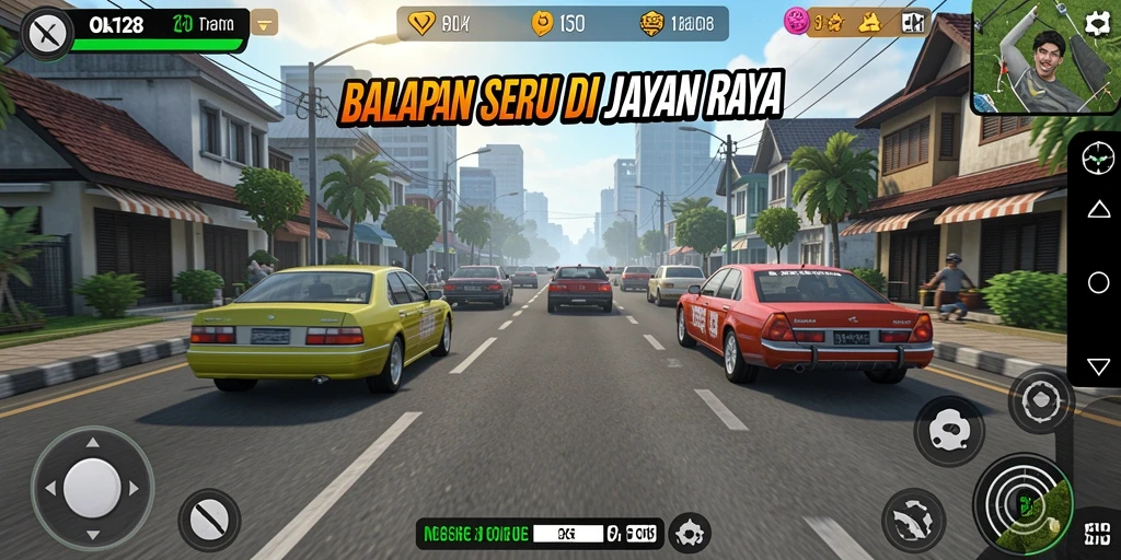 Screenshot gameplay balapan seru di OLX128.