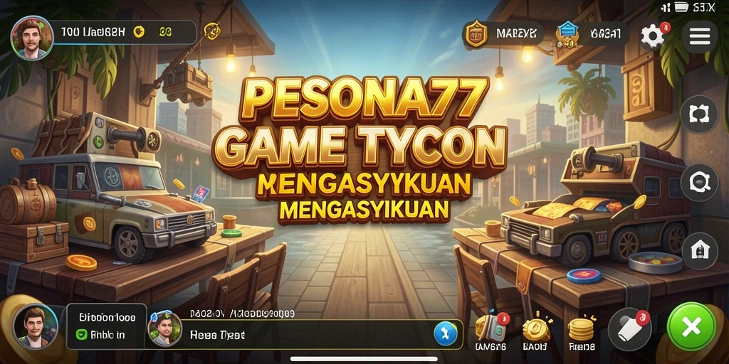 Screenshot gameplay PESONA77 menampilkan pengelolaan bisnis yang seru.
