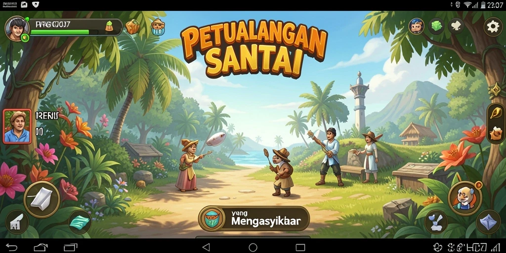 Tampilan gameplay PRG007 yang ceria dan menghibur.