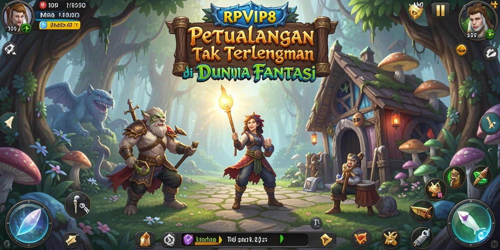 Tampilan gameplay RPVIP8 dengan petualangan menegangkan di dunia fantasi.