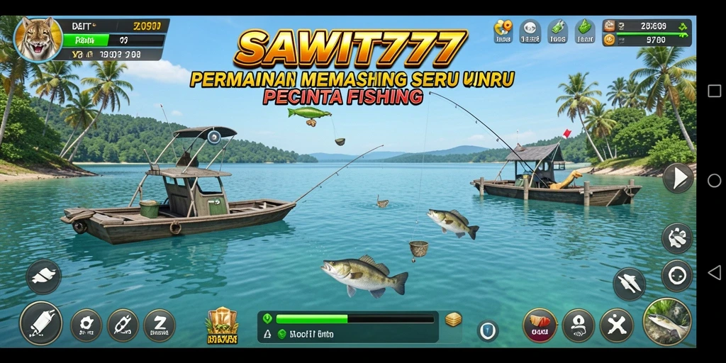 Gameplay SAWIT777 yang seru saat menangkap ikan.