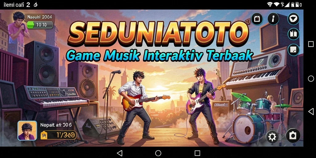 Tampilan gameplay SEDUNIATOTO yang penuh warna dan dinamis.