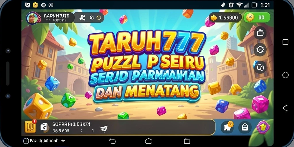 Screenshot gameplay TARUH777 yang penuh warna dan menantang.