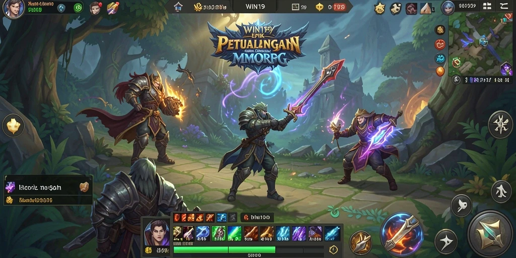 Gameplay epik MMORPG yang menampilkan pertempuran seru dan eksplorasi dunia.