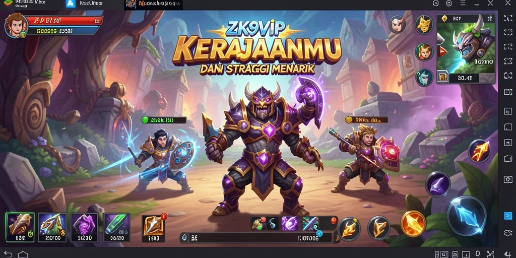 Tampilan mengesankan gameplay ZK9VIP dalam Tower Defense.