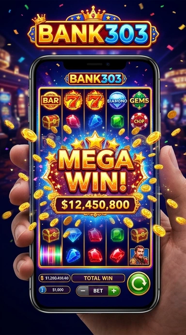 Screenshot aplikasi bank303 menunjukkan beragam pilihan aplikasi yang tersedia.
